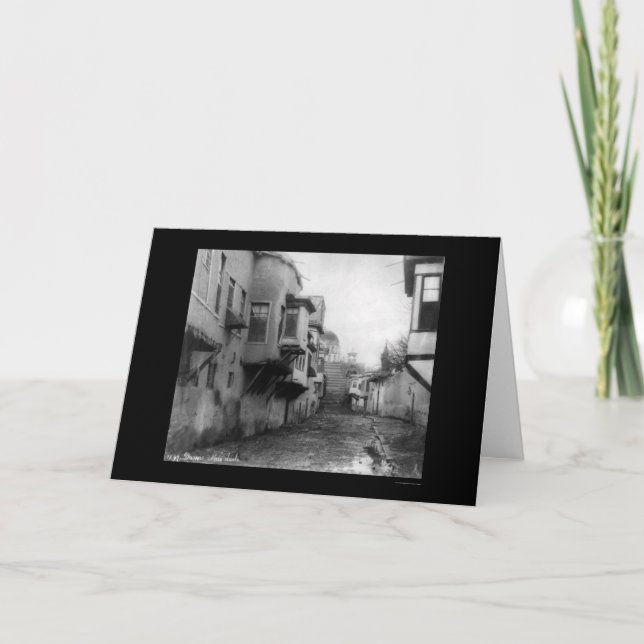 Carte Scène de rue à Damas, Syrie 1895 (Devant)