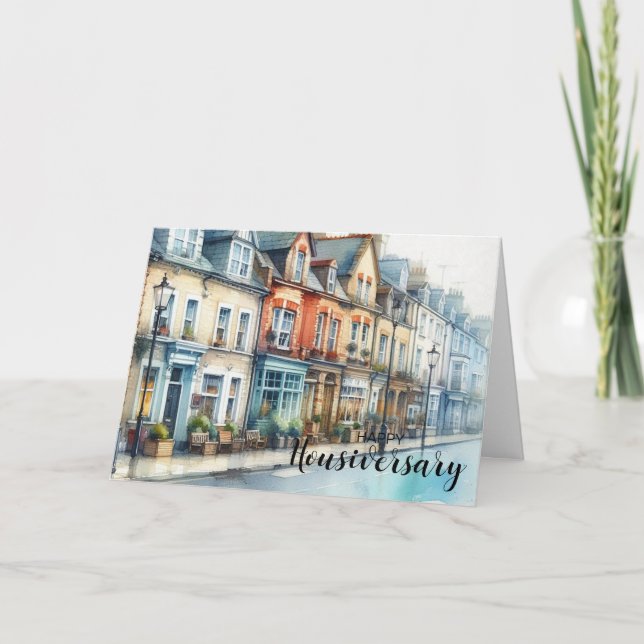 Carte Scène de rue de briques rouges - Bonne maison (Devant)