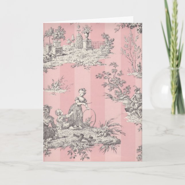 Carte Scène de toile avec bandes roses (Devant)