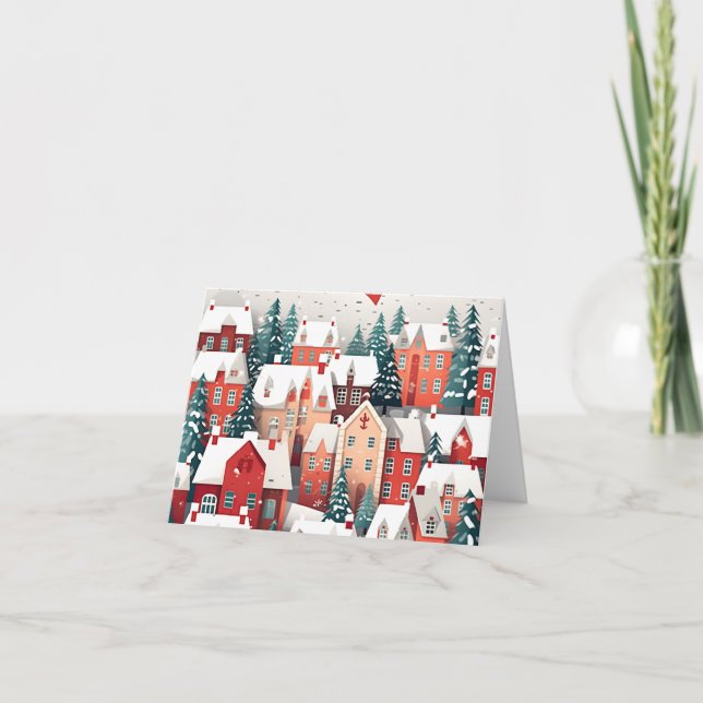 Carte Scène de village de Noël (Devant)