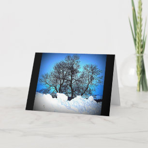 Carte Scène d'hiver pensant à vous