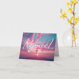 Carte Scène du lever du soleil de Pâques avec silhouette