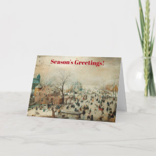 Carte Scène hivernale Vintage en Hollande