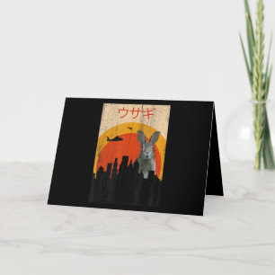 Carte Scène japonaise Lapin Rabbit Horreur Amateurs de