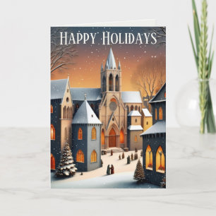 Carte Scène médiévale du village de Noël