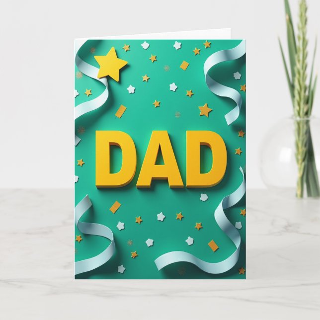 Carte Scène Teal de Papa Ensoleillé (Devant)