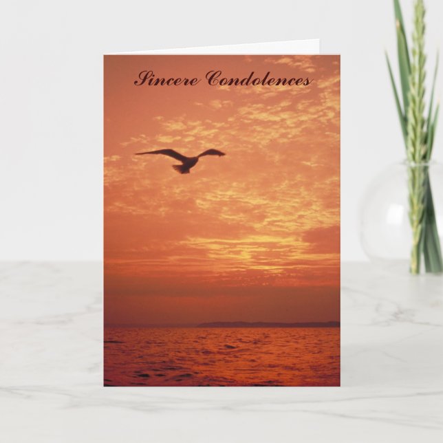 Carte Scenic Seascape, Sincere Condolences (Devant)