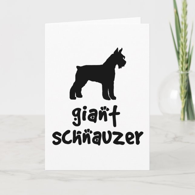 Carte Schnauzer Géant Avec Texte Cool (Devant)