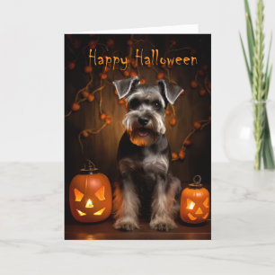 Carte Schnauzer Halloween