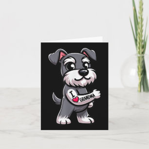 Carte Schnauzer I Love Grandma Funny Chien Tattoo