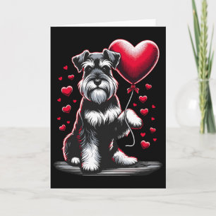 Carte Schnauzer Saint-Valentin Propriétaire de chien Sch