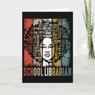 Carte School Librarian Afro African American Black Histo
