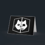 Carte Schrödinger Cat Graphic<br><div class="desc">Ce graphique montre le chat de Schrödinger, vivant et mort dans une boîte. En termes simples, Schrödinger a déclaré que si vous placez un chat et quelque chose qui pourrait tuer le chat (un atome radioactif) dans une boîte et le scellait, vous ne sauriez pas si le chat était mort...</div>