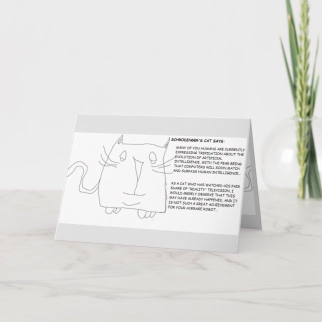 Carte Schrodinger's Cat & Artificial Intelligence (Devant)