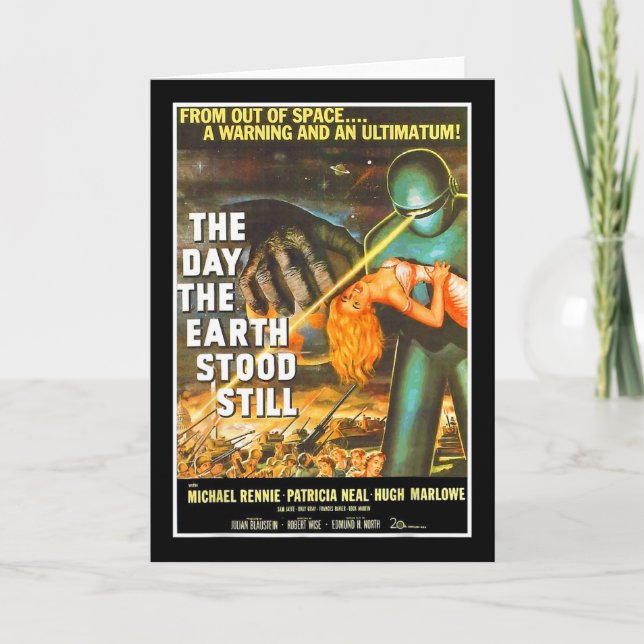 Carte Sci Fi Robot Halloween Earth Invasion Science Fich (Devant)