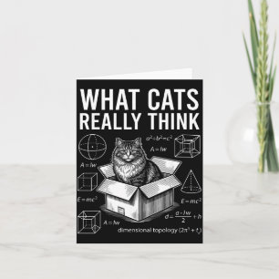 Carte Science amusante Physique Chat dans une boîte Ce q