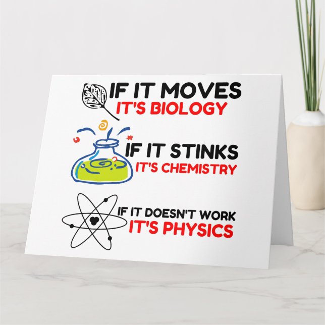 Carte Science BIOLOGIE CHIMIE PHYSIQUE (Devant)