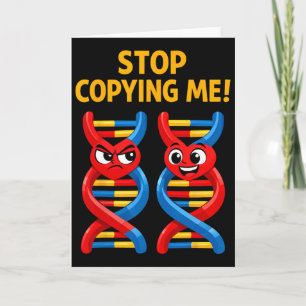 Carte Science drôle de jeu de mots Biologie ADN Blague P