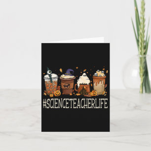 Carte Science Enseignant Horreur Automne Café Halloween