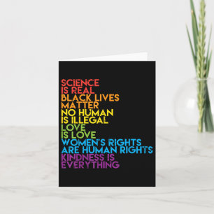 Carte Science Vie Noire Réelle Rainbow Lgbt Pride Blm