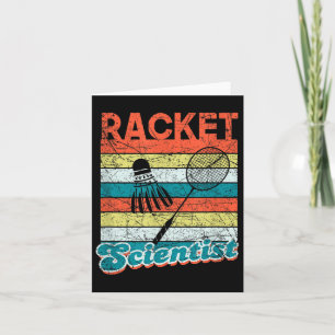 Carte Scientifique de raquette Funny Joueur de badminton