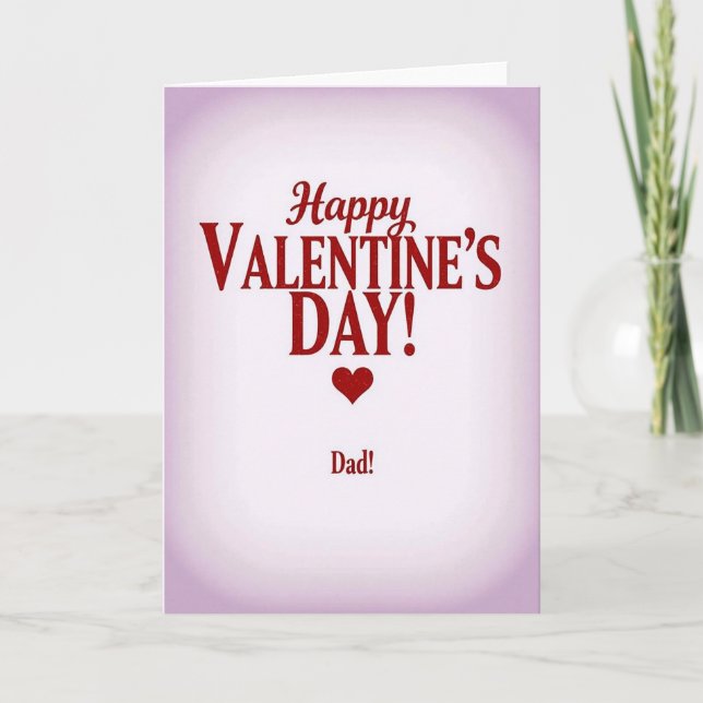Carte scintillante de la Saint-Valentin pour papa (Devant)