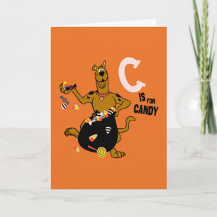 Carte Scooby-Doo   C pour bonbon