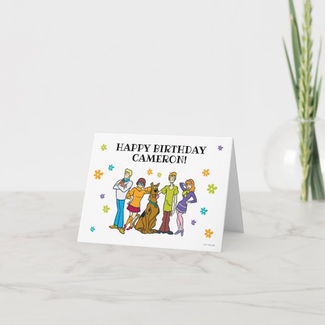 Carte Scooby-Doo et Gang Joyeux anniversaire (Devant)
