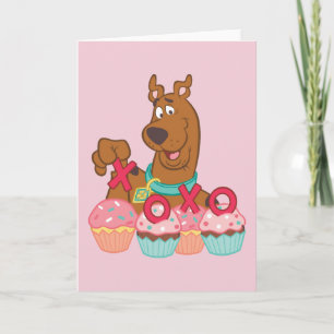Carte Scooby-Doo "Scooby XOXO Cupcakes" Saint-Valentin