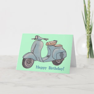 Carte Scooter Greeting Card
