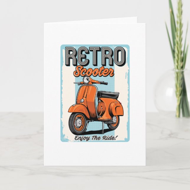 Carte Scooter Retro (Devant)