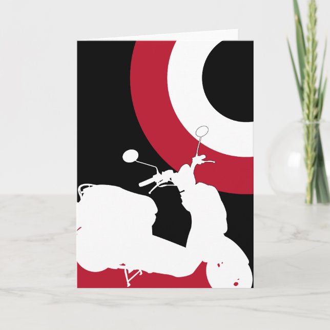 Carte Scooter Retro Mod (Devant)