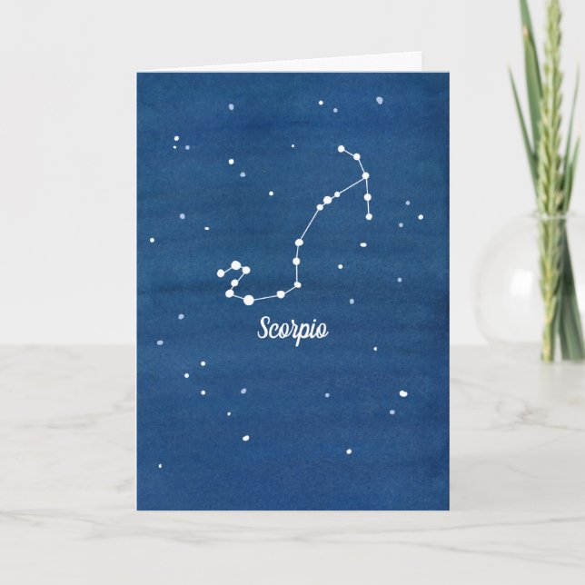 Carte Scorpio Constellation Nuit Ciel heureux Anniversai (Devant)