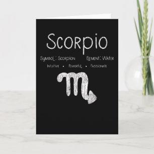 Carte Scorpio Horoscope Astrologie Étoile Signal Anniver
