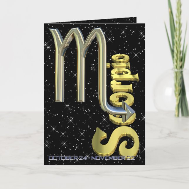 Carte Scorpio - October 24 à novembre 22 (Devant)