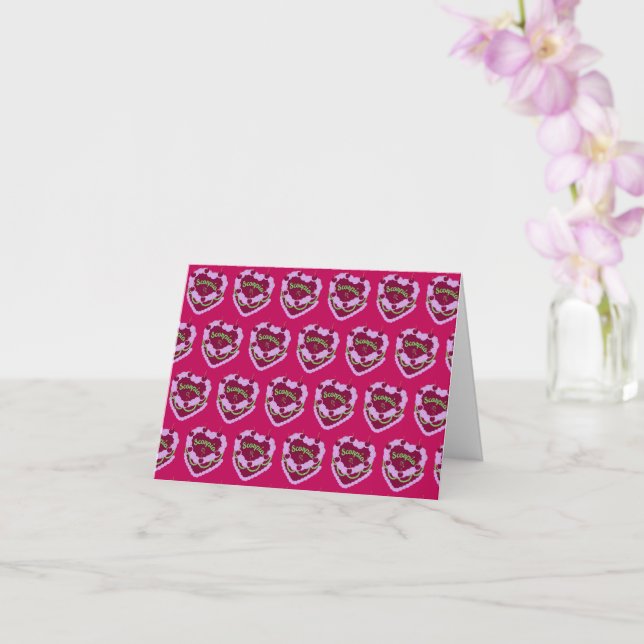 Carte Scorpio Zodiac Coquette Coeur Anniversaire Gâteau (Orchidée)