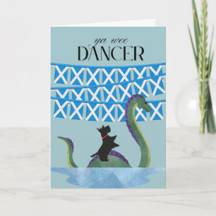 Carte Scots Gaelic Ya Wee Danseuse Scottish Terrier
