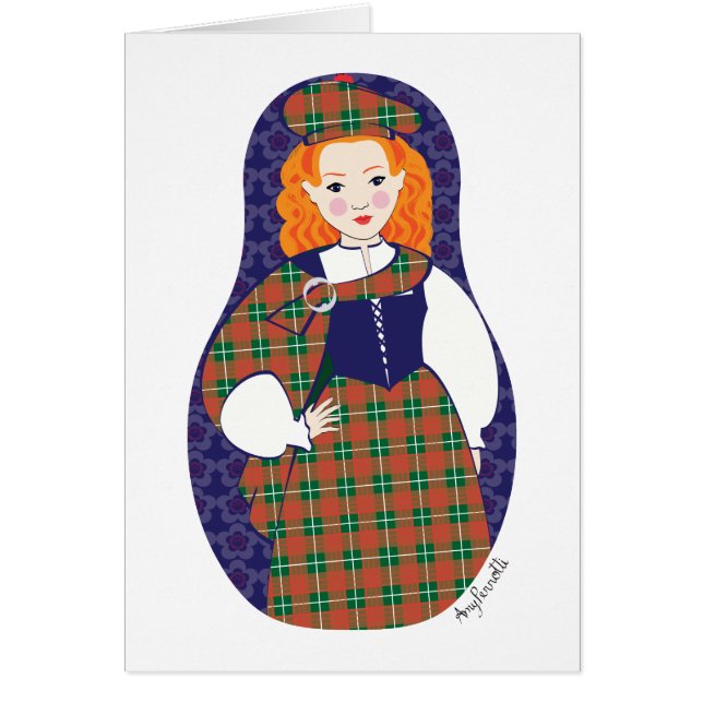 Carte Scotswoman Matryoshka (Devant)
