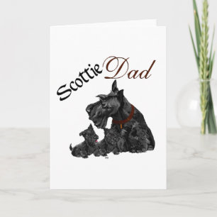 Carte Scottie Papa et chiots Fête des Pères