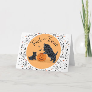 Carte SCOTTIE Papa et Pup Halloween