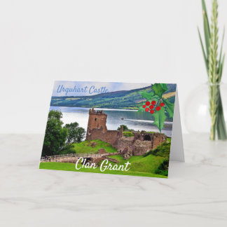Carte Scottish Clan Grant Urquhart Castle Christmas