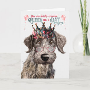 Carte Scottish Deerhound Queen pour un jour drôle Annive