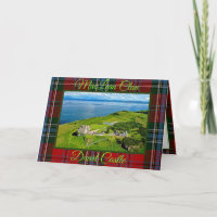 Scottish MacLean Clan Castle, Tartan Greeting Card