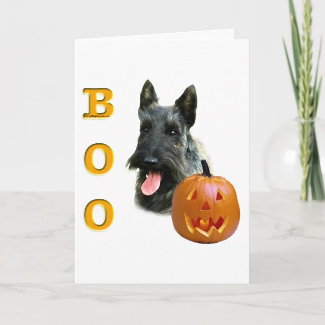 Carte Scottish Terrier (brindle) Boo (Devant)