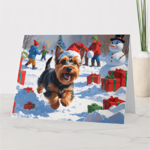 Carte Scottish Terrier coule la neige avec le Casquette 