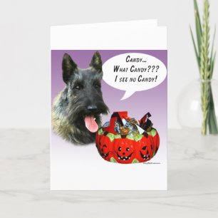 Carte Scottish Terrier Halloween Candy