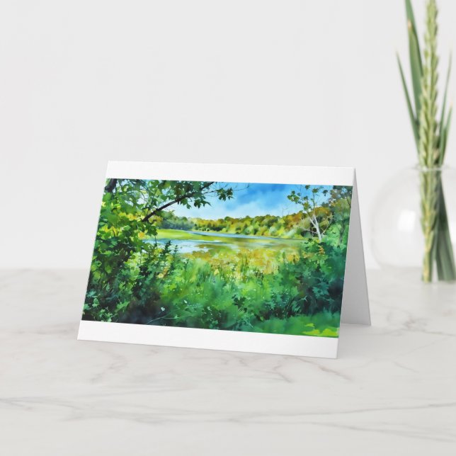 Carte Scout Lake in Spring, Greendale, WI note card   (Devant)