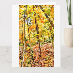 Carte Scout Lake Park en Automne Aquarelle Informatique