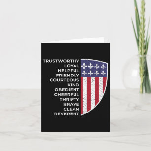 Carte Scout Life Scouting Drapeau Amateurs Randonnée Hap
