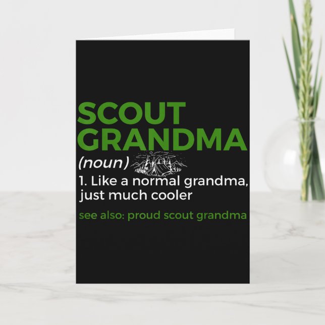 Carte Scouting Funny Scout Grandma Definition Proud Scou (Devant)